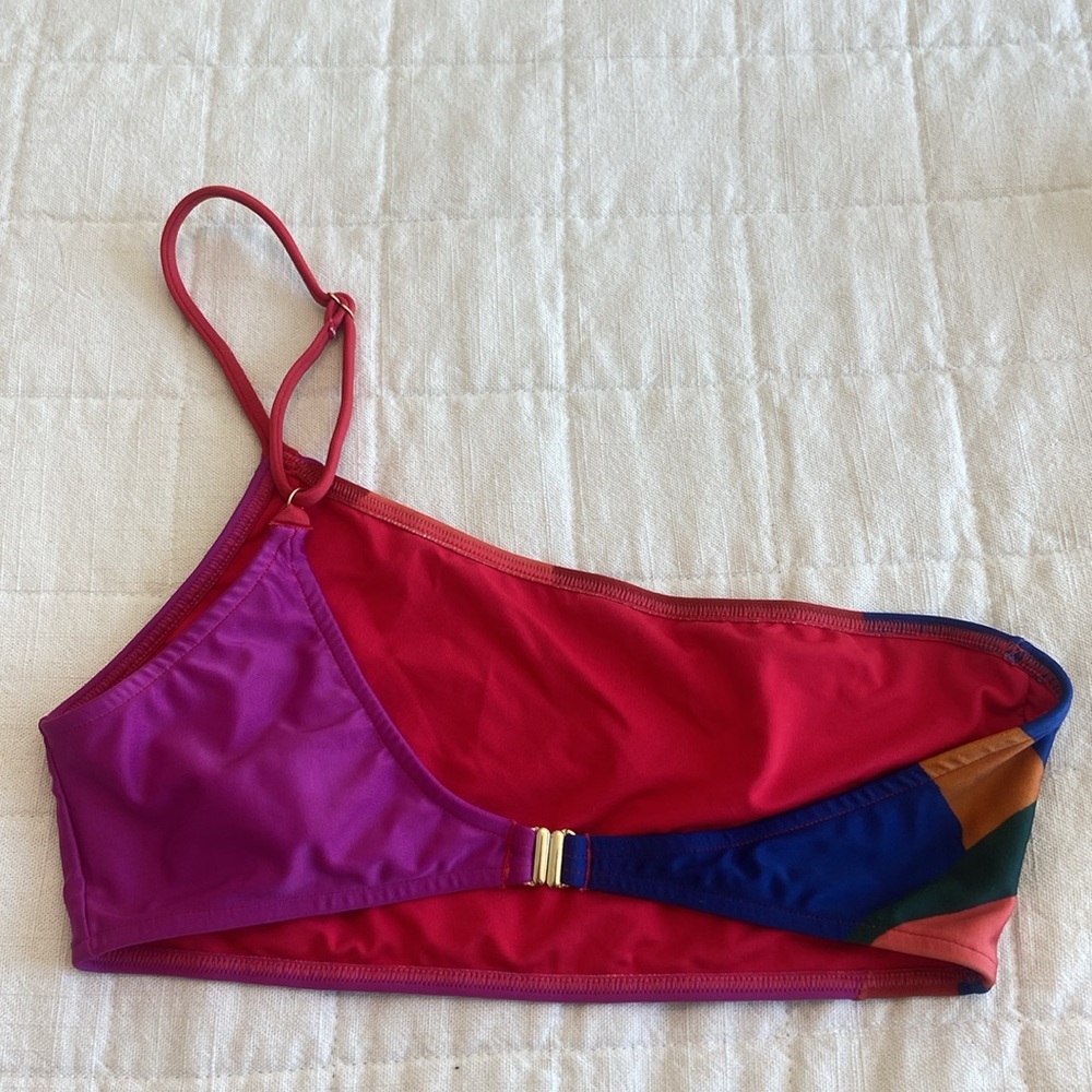 Brand New Farm Rio Colorful Leaves Bikini Top - Picture 3 of 6